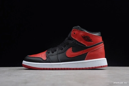 Red  555088 Banned 001 001  Bred Jordan 555088 High Black OG Retro 1 Air Kid Kids 0918